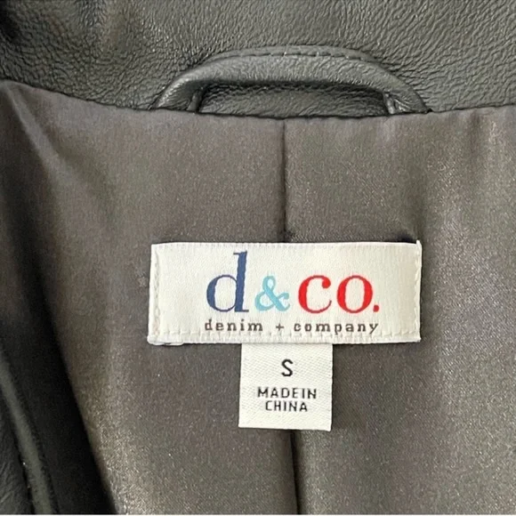 Black Leather Jacket by Denim & Company Small NWT - Picture 7 of 11